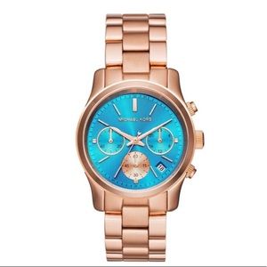 Michael Kors MK6164 Rose Gold/Blue Ladies Watch